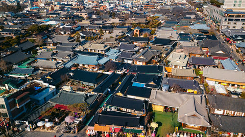 High angle view of cityscape