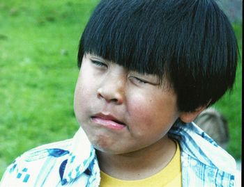 Close-up portrait of boy