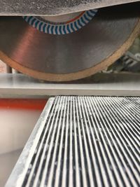 Close-up of machine part in factory