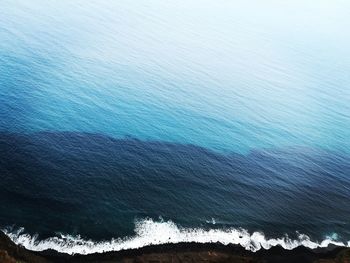 High angle view of sea shore