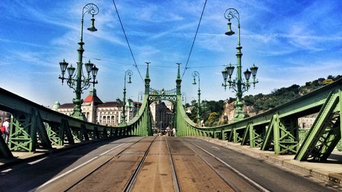 Liberty bridge against sky