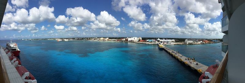 Panoramic view of sea against sky