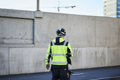 Worker at building site