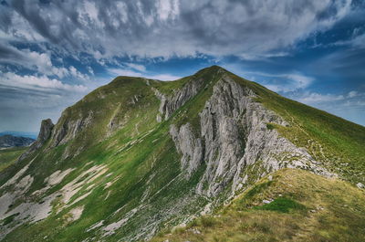 Landscape with mountains and clouds in the sunset. picture is captured in montenegro highs.