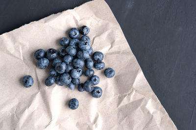 High angle view of fruits on table