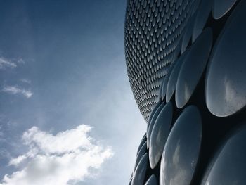 Low angle view of airplane against sky