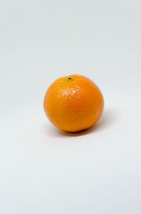 Close-up of orange on white background