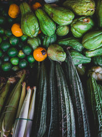 Full frame shot of fruits for sale in market