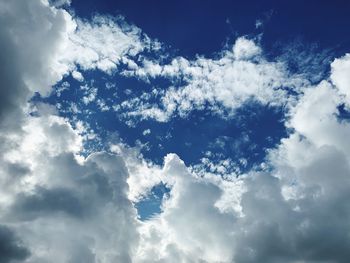 Low angle view of clouds in sky