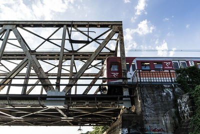 Low angle view of bridge against sky