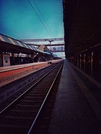 View of railroad station platform