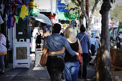 People walking on street