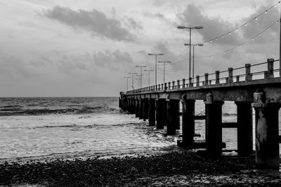 View of a pier over sea against sky