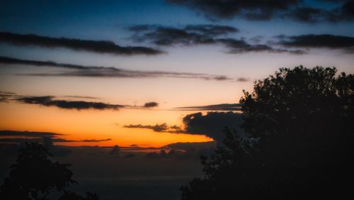 Scenic view of dramatic sky during sunset