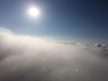 Low angle view of moon in sky