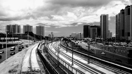 Panoramic view of city against sky