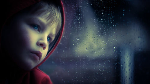 Close-up portrait of young boy