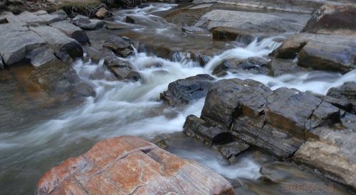 Scenic view of waterfall