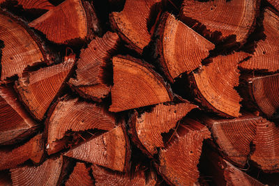 Full frame shot of firewood