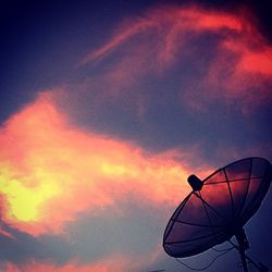 Low angle view of sky at sunset