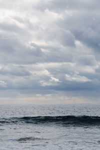 Clouds over ocean on a california winter day. 