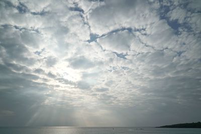 Low angle view of sea against sky