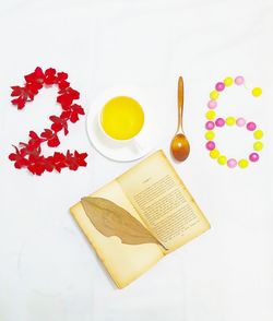 Close-up of food on white background