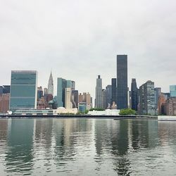 City skyline with waterfront