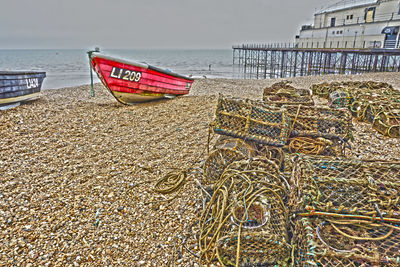 View of boats in sea