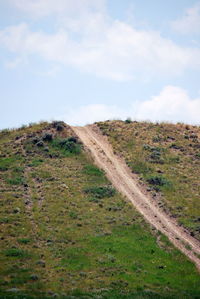 Scenic view of land against sky