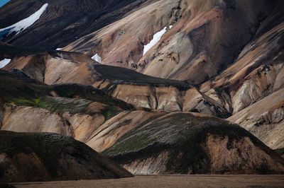 Aerial view of rock formations