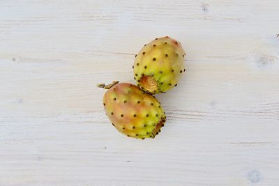 High angle view of fruits on table