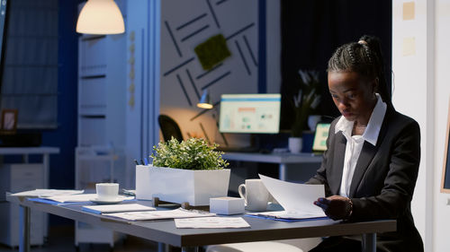 Woman working in office