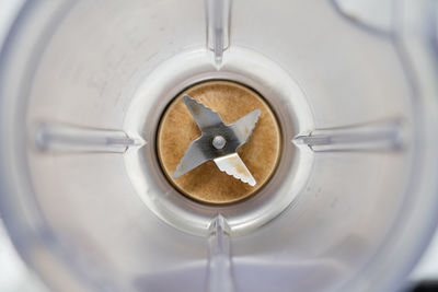 High angle view of coffee in cup