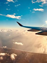 Airplane flying in sky