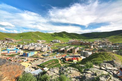 The panoramic view of the entire city of ulaanbaatar, mongolia