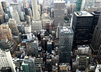 High angle view of manhattan