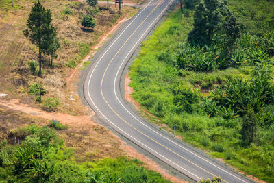 Road passing through land