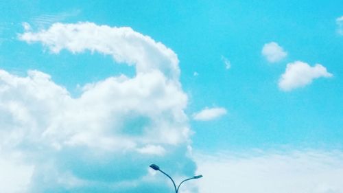 Low angle view of clouds in blue sky