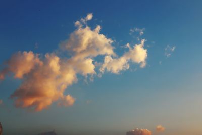 Low angle view of sky during sunset