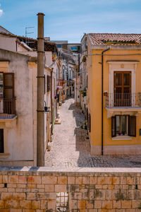 Characteristic alleyway in the historic centre of scicli