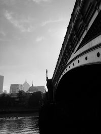 View of bridge over river