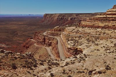 Aerial view of a desert