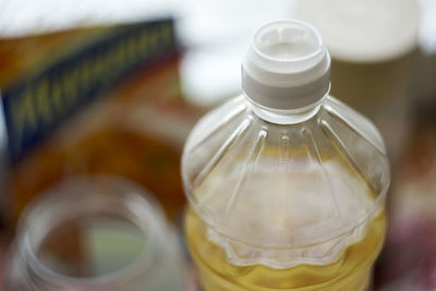 Close-up of bottle on table