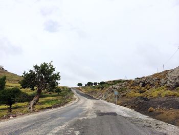 Road passing through landscape