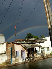 Houses and buildings against sky