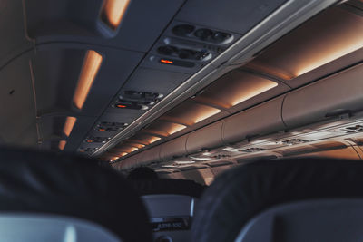 Interior of airplane