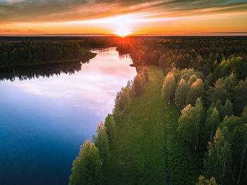 Scenic view of sunset