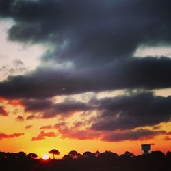 Silhouette of landscape at sunset