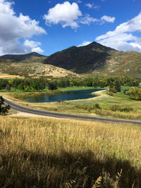 Scenic view of landscape against sky